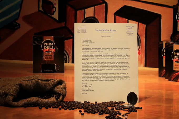 Phạm Đình Nguyên Chủ thị trấn cà phê Việt ở Mỹ được săn đón Thư của thượng nghị sĩ Mike Enzi, bang Wyoming gửi ông Nguyên: 'Các doanh nghiệp vừa và nhỏ (dưới 500 nhân viên) là xương sống của kinh tế bang